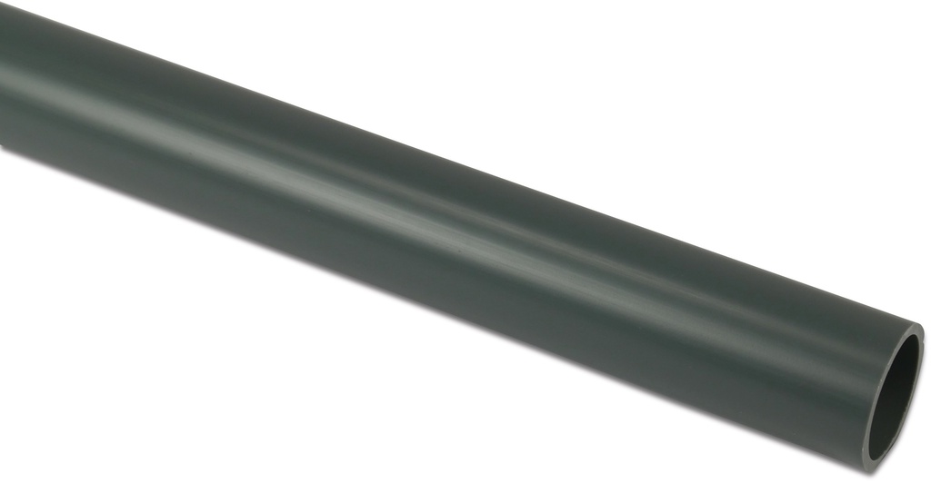 Drukbuis PVC-U 25 mm x 1,9 mm 16bar grijs