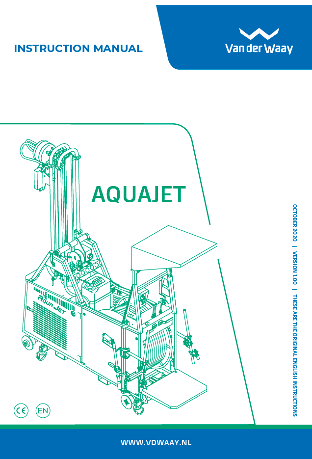 Handleiding AquaJet V1-20 Engels